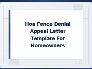 Hoa Fence Denial Appeal Letter Template