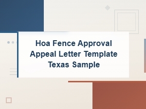 How to Appeal an Hoa Fence Denial in Texas