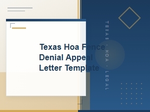 Texas Hoa Fence Denial Appeal Letter Template